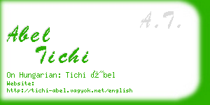 abel tichi business card